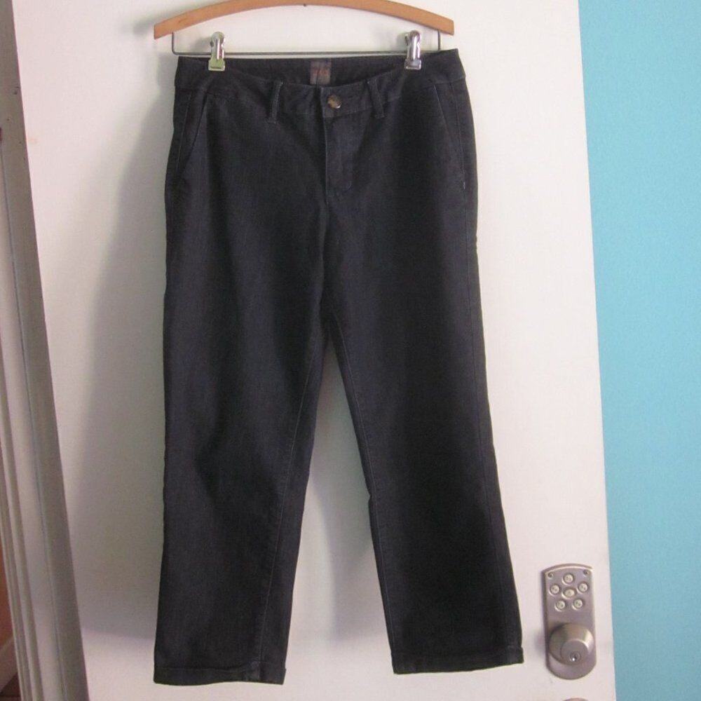 Jag Womens Size 6 Dark Blue Crop Denim Jeans Slim Fit  Straight Leg Pants